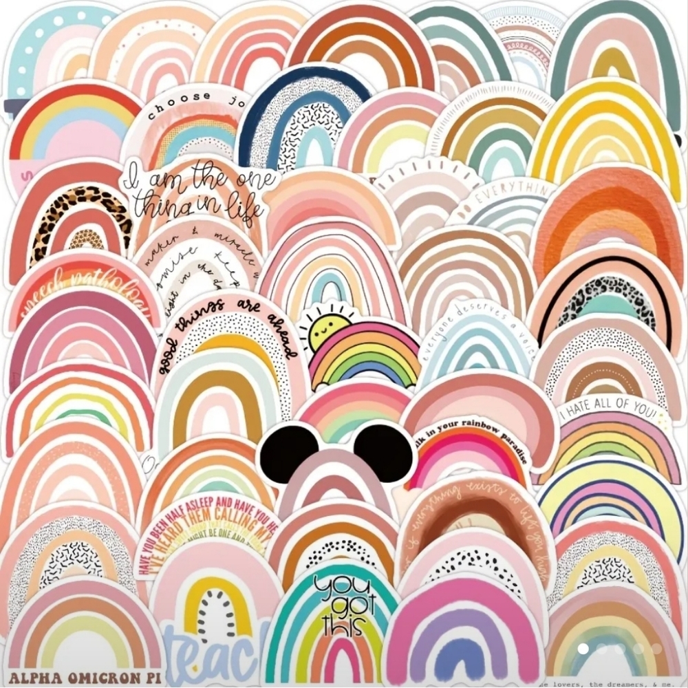 50 Stickers | No Repeats | Waterproof | Durable | Reusable | Brand New